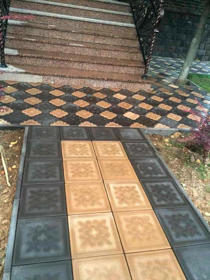 Тротуарная плитка гжель-квадрат
